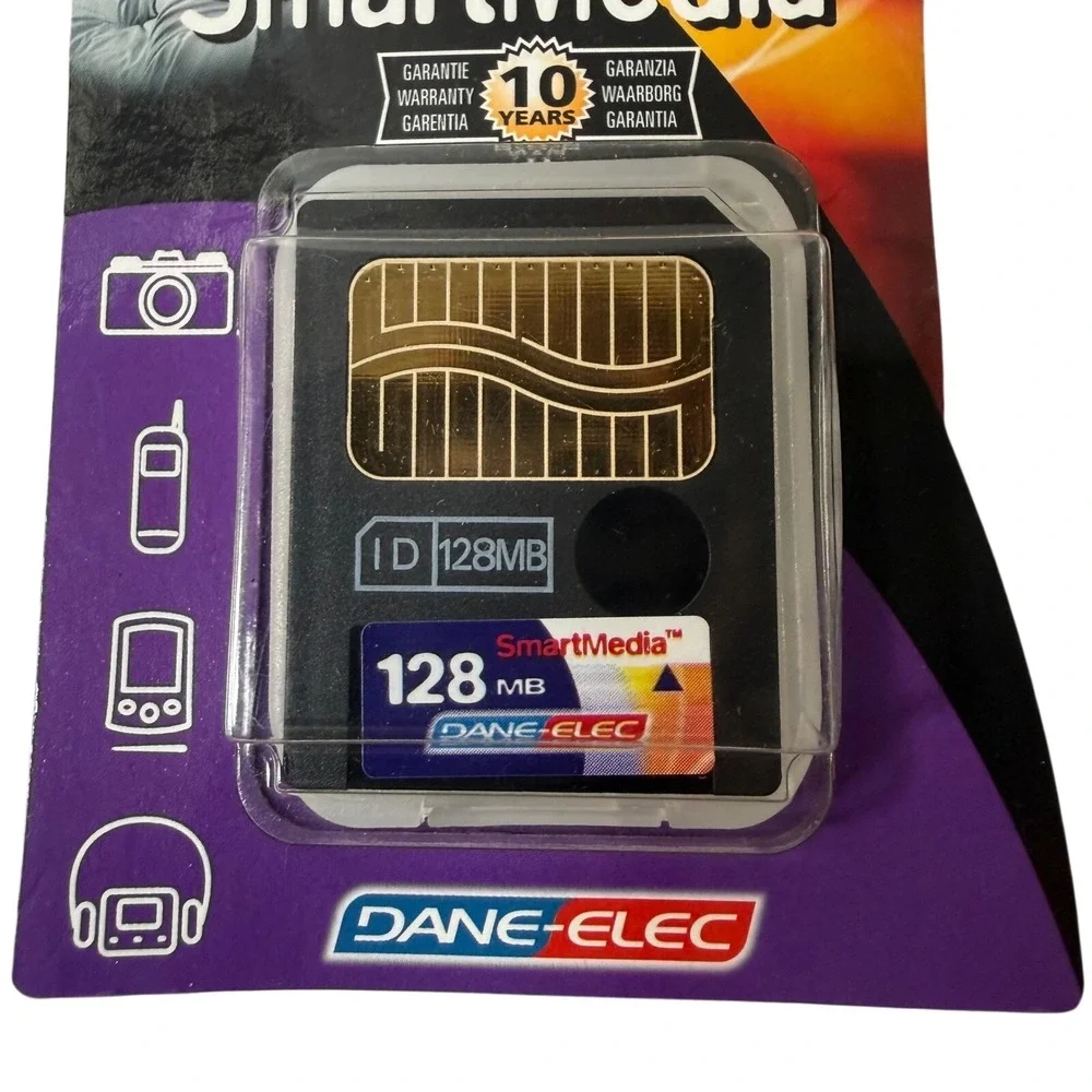Dane-Elec 128MB SmartMedia Card ID-Capable NEW Sealed Vtg Camera MP3 Korg Roland